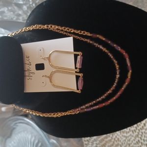 Style & company matching necklace with earrings